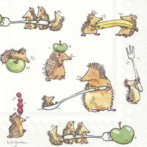 L serviette Funny Hedgehogs