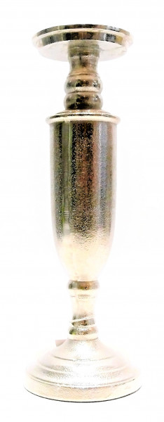 Alu Kerzenhalter H=36,5cm antik silber
