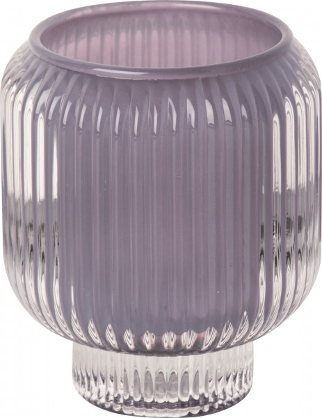 Kerzenhalter Glas 8,5cm lilac