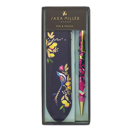 Stiftetasche und Kugelschreiber Flower