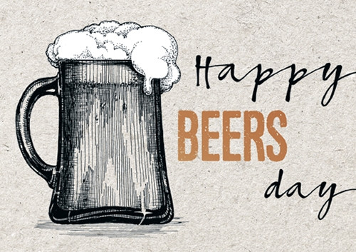 Doppelkarte Artwork Happy Beers day