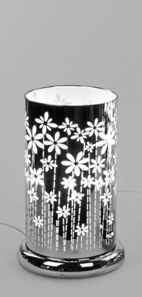 Lampe rund 15 x24 cm Touch Blumen
