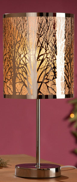 Verchromte Lampe Forrest silber H=44,5cm
