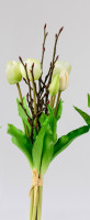 Tulpenbündel 42 cm Set 5 Stück weiß
